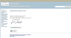 Desktop Screenshot of maheshsundar.com